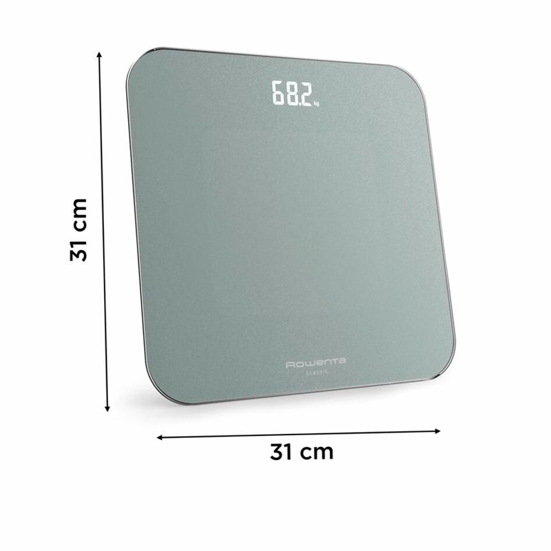 Classic, Bilancia da Bagno, Schermo Invisibile Facile da Leggere, Capacità di 180 kg