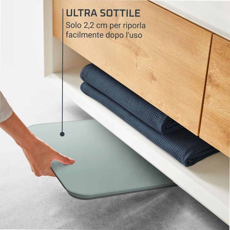 Classic, Bilancia da Bagno, Schermo Invisibile Facile da Leggere, Capacità di 180 kg