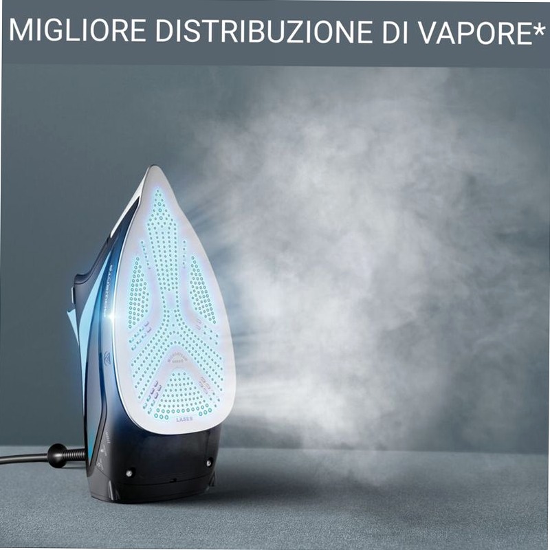 Focus Excel, Ferro a Vapore 180 g/min, Microsteam 400, Black & Blue Blu 2270w