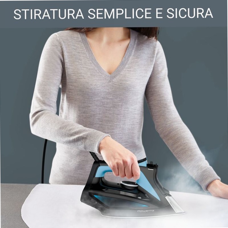 Focus Excel, Ferro a Vapore 180 g/min, Microsteam 400, Black & Blue Blu 2270w