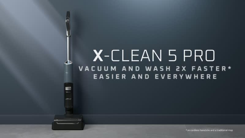 X-Clean 5 Pro, Lavapavimenti senza fili, Autonomia 50 min, Autopulizia e Asciugatura