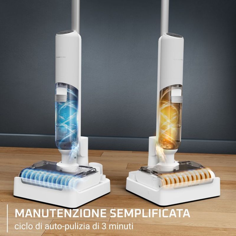 X-Clean 5 Pro, Lavapavimenti senza fili, Autonomia 50 min, Autopulizia e Asciugatura