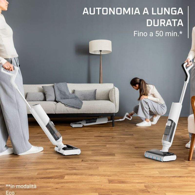 X-Clean 5 Pro, Lavapavimenti senza fili, Autonomia 50 min, Autopulizia e Asciugatura