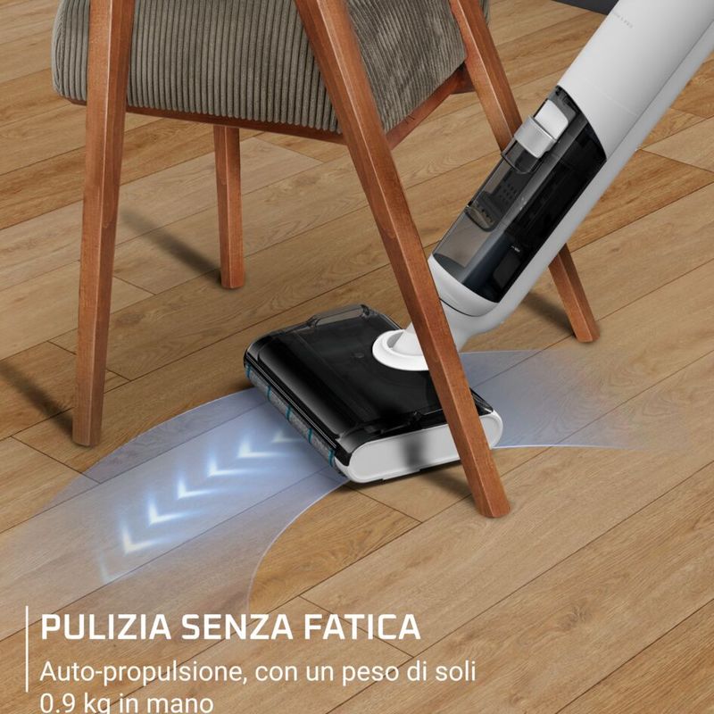 X-Clean 5 Pro, Lavapavimenti senza fili, Autonomia 50 min, Autopulizia e Asciugatura