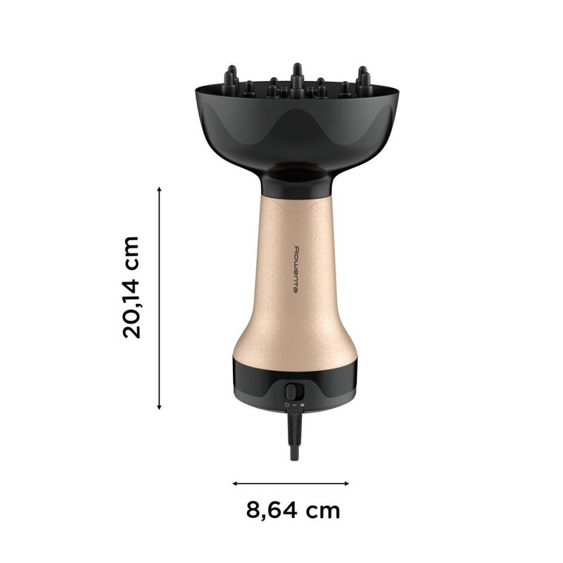 Pack Esclusivo Online - Curl Harmony, Diffusore ad Aria Calda 3 in 1, Capelli Ricci + Pure Pop, Stiratore Verticale Portatile, Pink | Rowenta