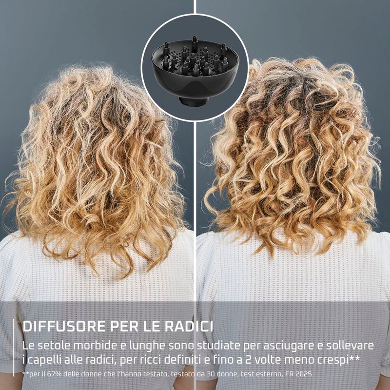 Pack Esclusivo Online - Curl Harmony, Diffusore ad Aria Calda 3 in 1, Capelli Ricci + Pure Pop, Stiratore Verticale Portatile, Pink | Rowenta