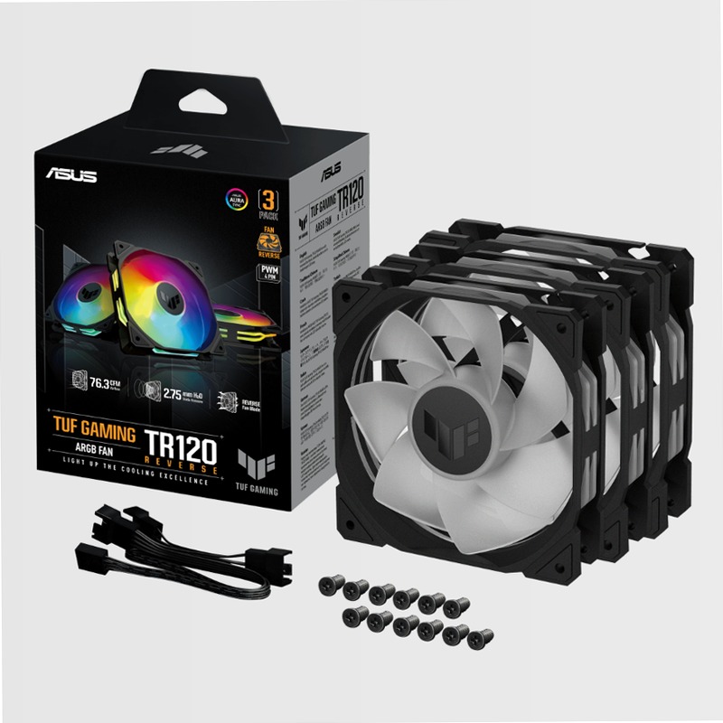 TUF Gaming TR120 ARGB Reverse Fan - Triple Pack RGB