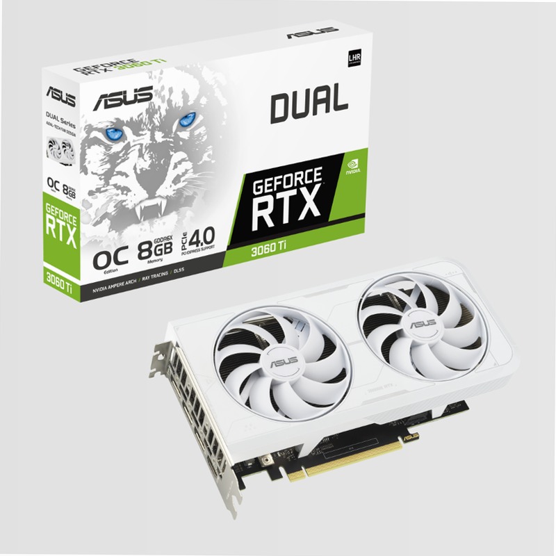 ASUS Dual GeForce RTX 3060 Ti White OC Edition GDDR6X 8gb