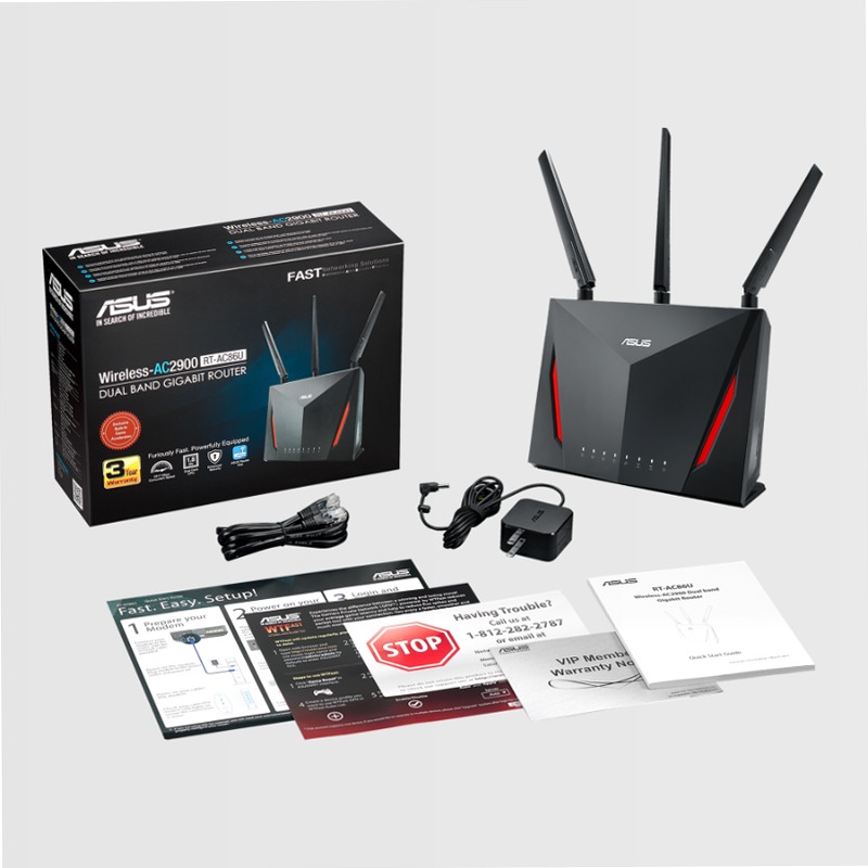 RT-AC86U - Router Wi-Fi Prestigioso 2900Mbps