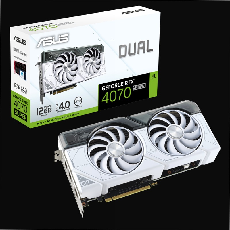 ASUS Dual GeForce RTX™ 4070 SUPER White Edition 12GB GDDR6X - Specifiche Generali