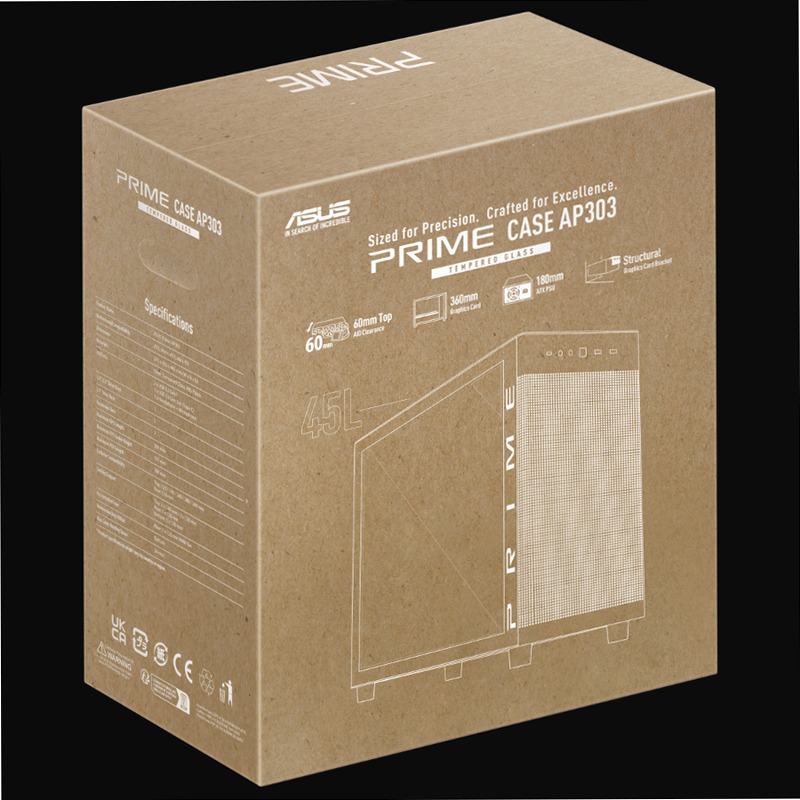ASUS Prime AP303 - Tempered Glass Panel - Specifiche Generali|Case per PC|ASUS Italia