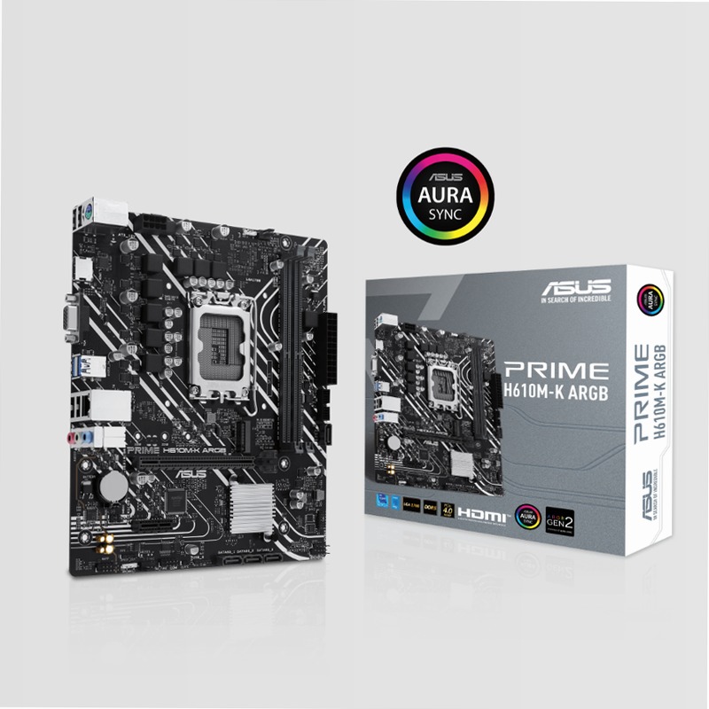 PRIME H610M-K ARGB - Scheda Madre ASUS Intel DDR5 Micro-ATX