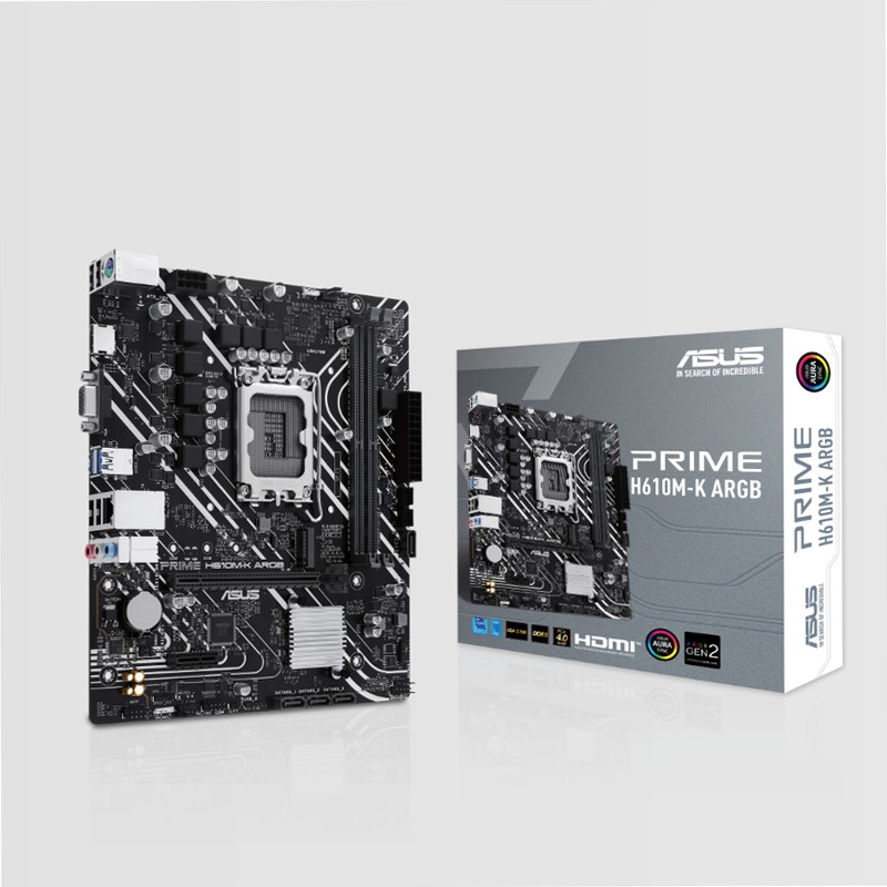 PRIME H610M-K ARGB - Scheda Madre ASUS Intel DDR5 Micro-ATX