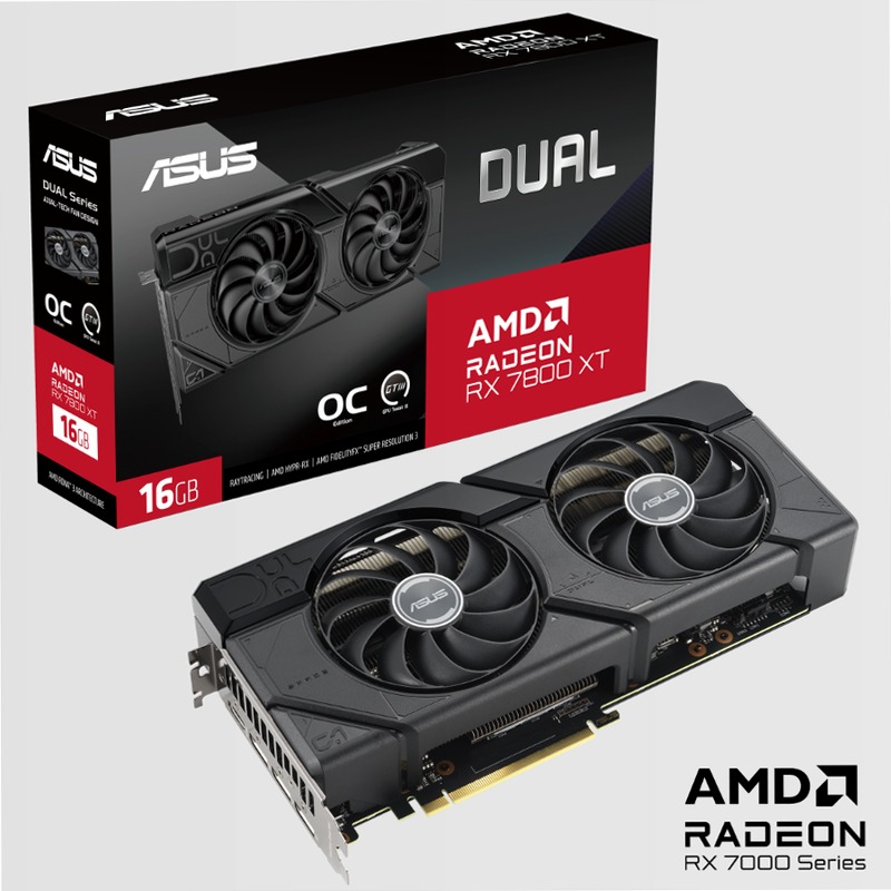 ASUS Dual Radeon™ RX 7800 XT OC Edition 16gb GDDR6
