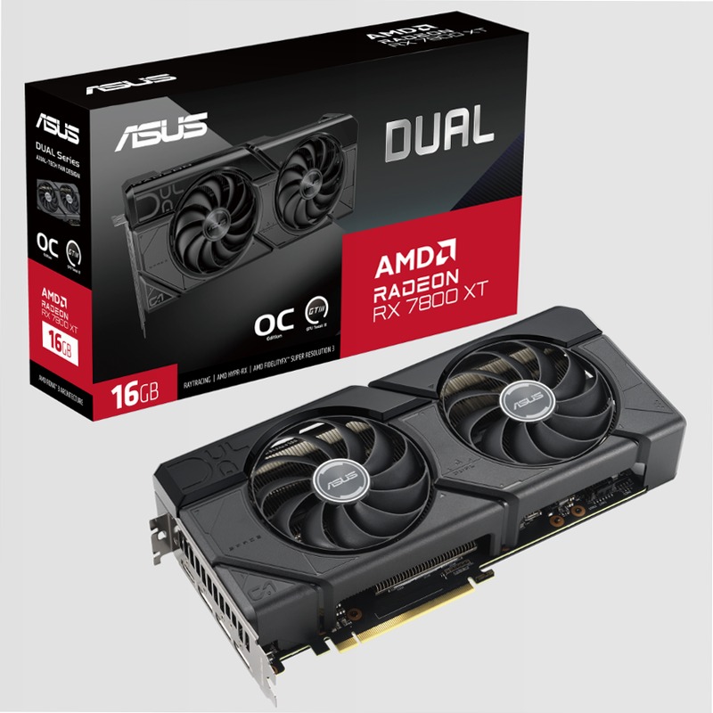 ASUS Dual Radeon™ RX 7800 XT OC Edition 16gb GDDR6