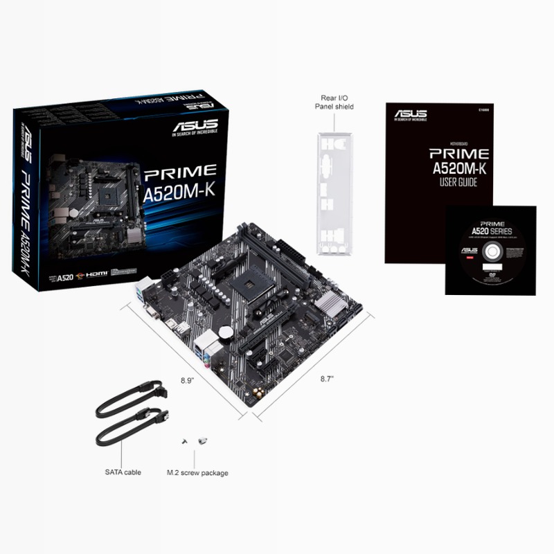 Prime A520M-K: Scheda Madre AMD per PC Fai-DA-Se AM4 AM4
