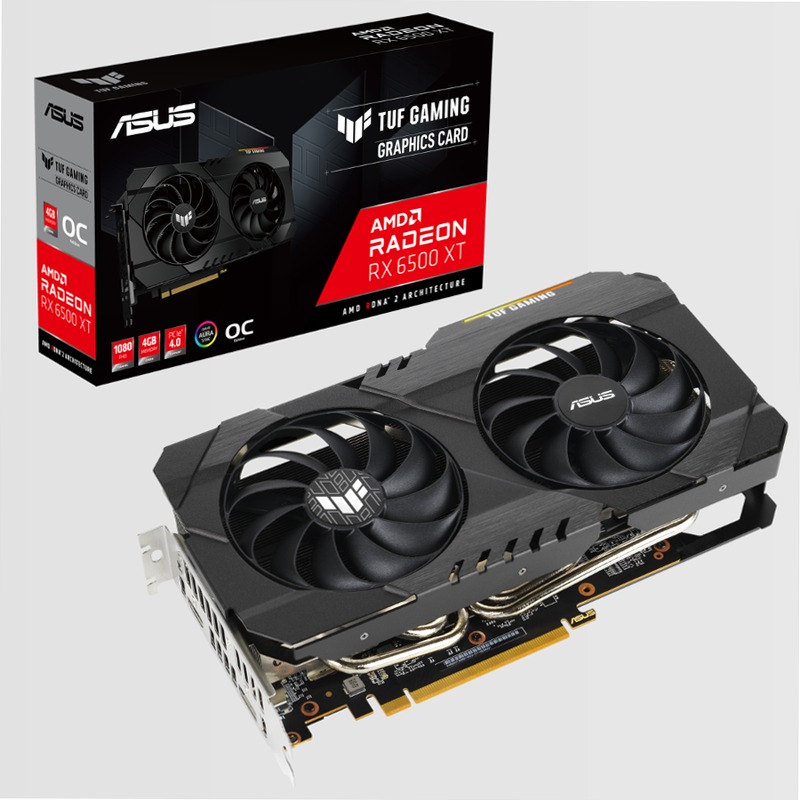 ASUS TUF Gaming Radeon™ RX 6500 XT OC Edition 4GB GDDR6