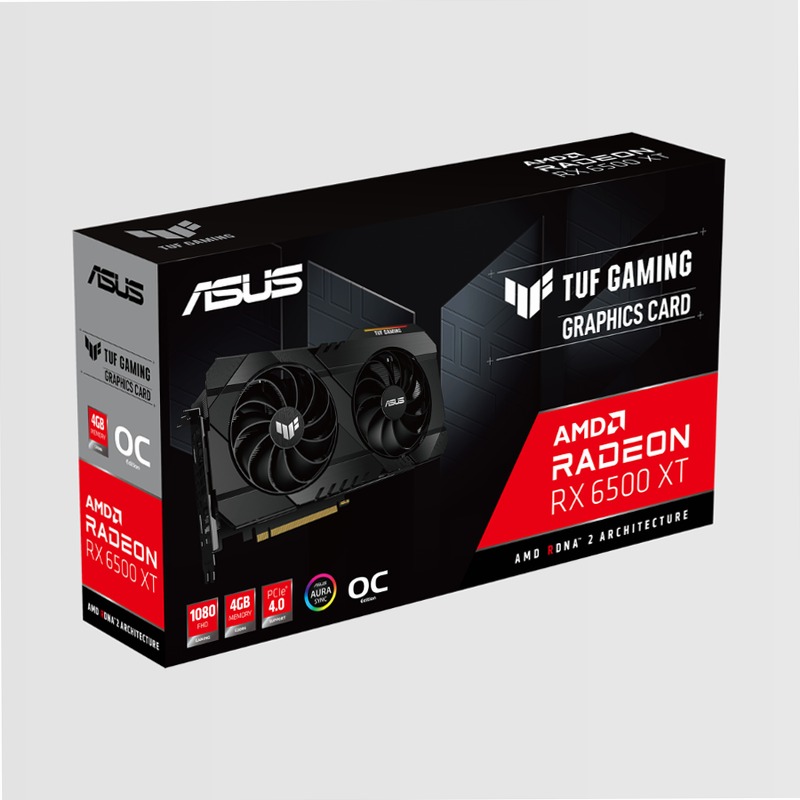 ASUS TUF Gaming Radeon™ RX 6500 XT OC Edition 4GB GDDR6