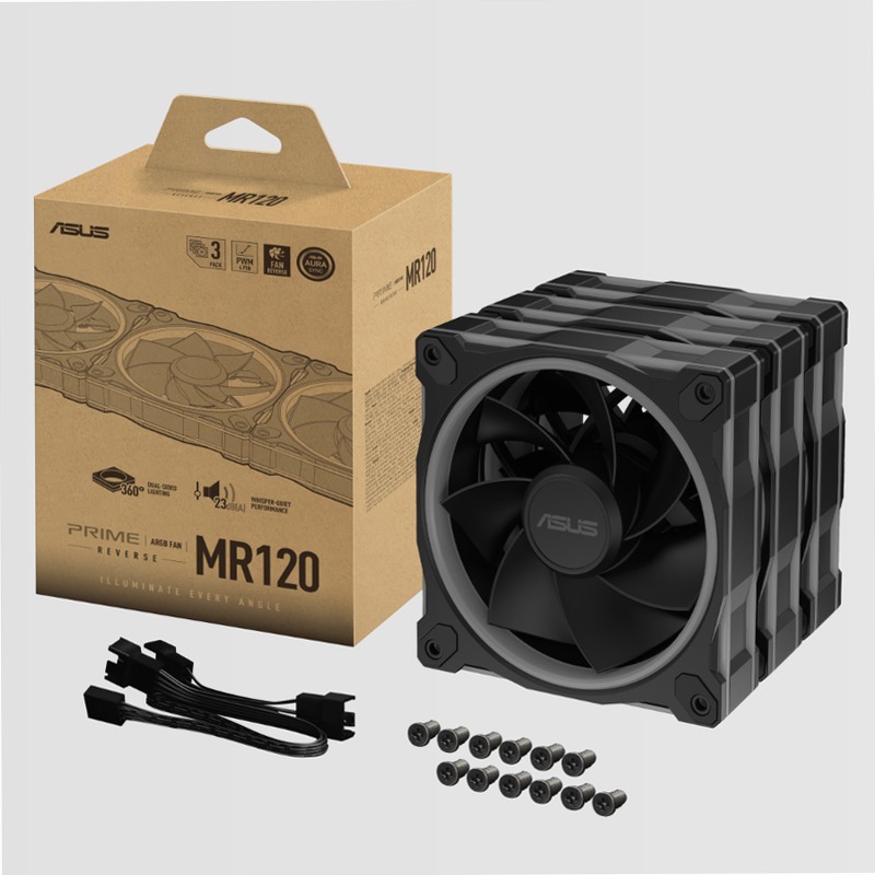 ASUS Prime MR120 ARGB Reverse Fan - Triple Pack 120mm