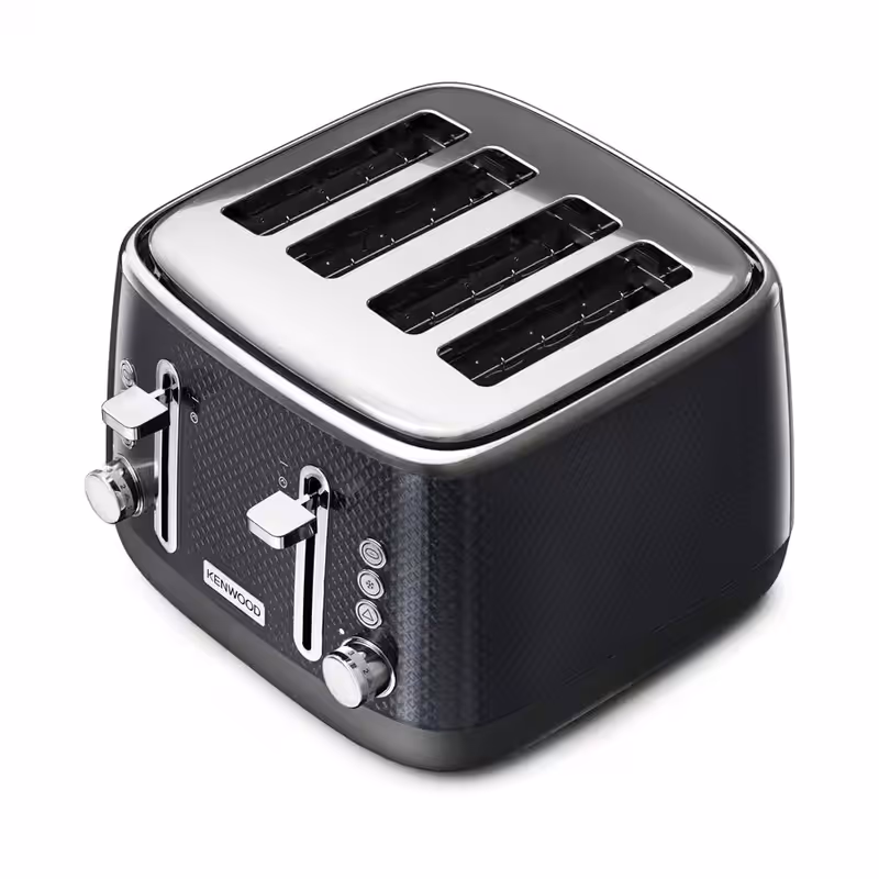 Mesmerine 4 Slot Toaster Black TFM810BK Sfaccettata Nero