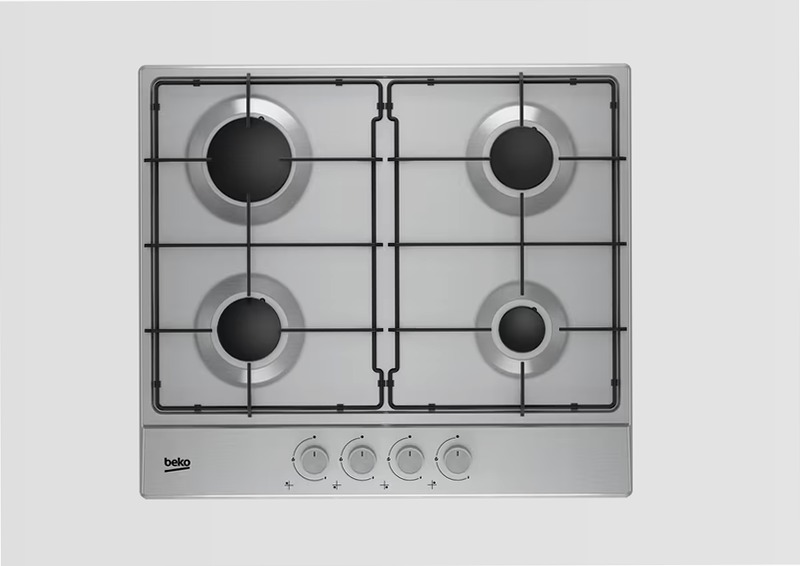 HAG642C4SX: Piano Cottura Gas 60 cm 4 Bruciatori Acciaio A