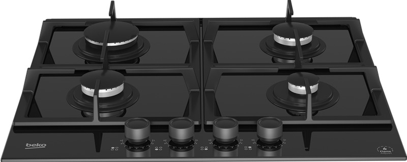 HILG 64325 SDX: Piano a Gas con FlameAdjust 4 Bruciatori 60 cm Nero