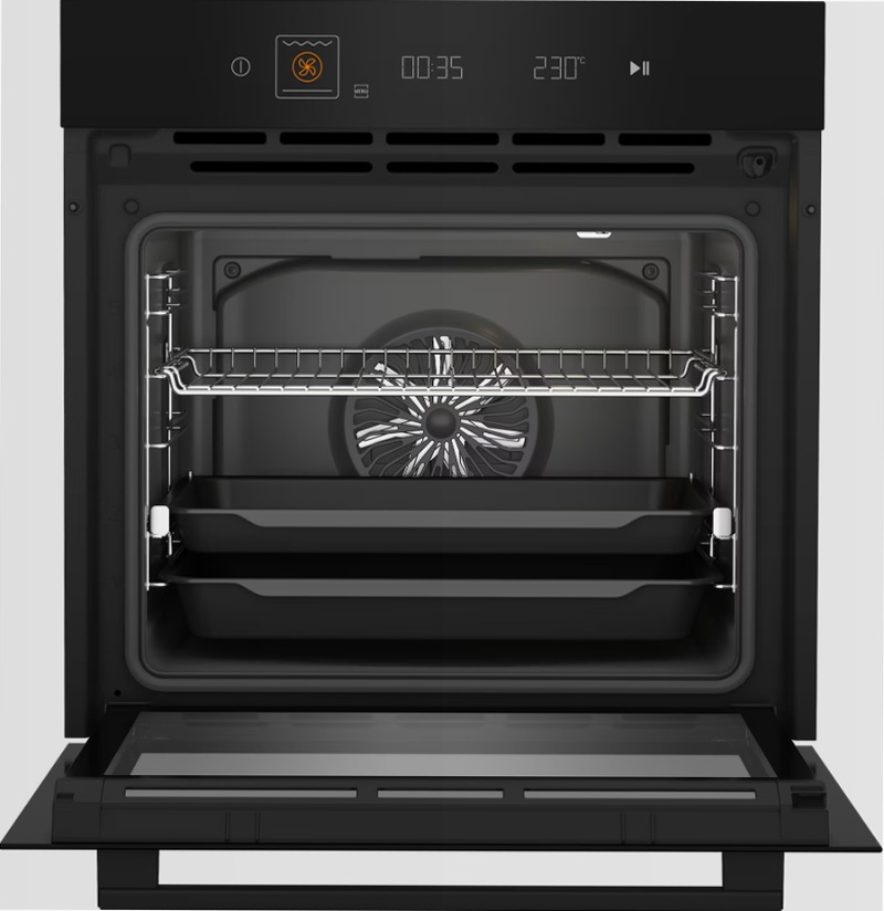 Forno Termoventilato 60 cm, 72 L A Nero