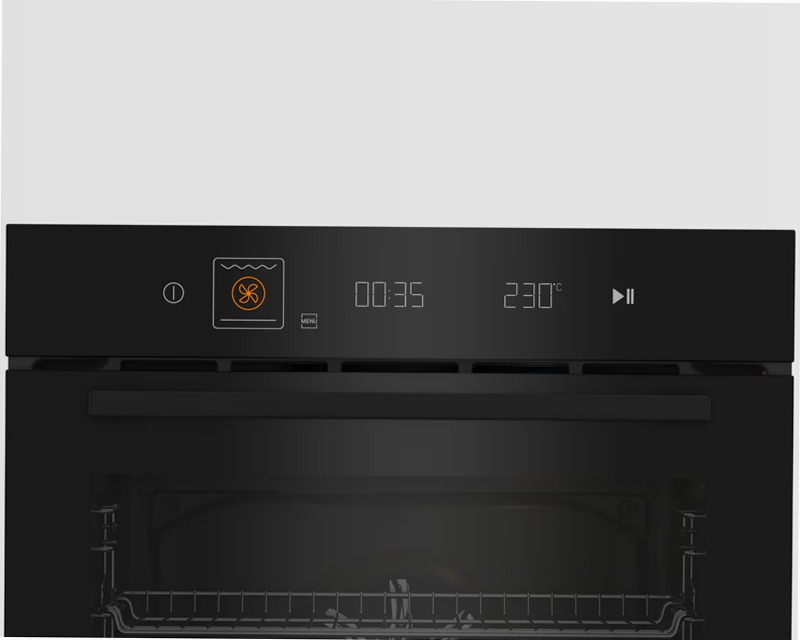 Forno Termoventilato 60 cm, 72 L A Nero