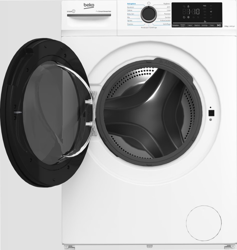 BMDSC7545B: Lavasciuga Slim, 7+5kg, 1400giri, Classe D/A, funzione a vapore