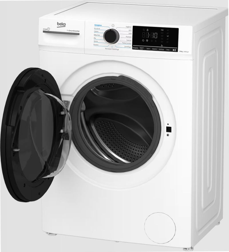BMDSC7545B: Lavasciuga Slim, 7+5kg, 1400giri, Classe D/A, funzione a vapore