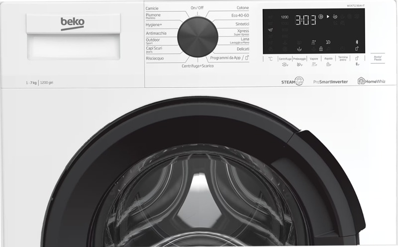 Lavatrice a Vapore SteamCure™ WUX71236AI-IT 1200rpm 7kg Bianco