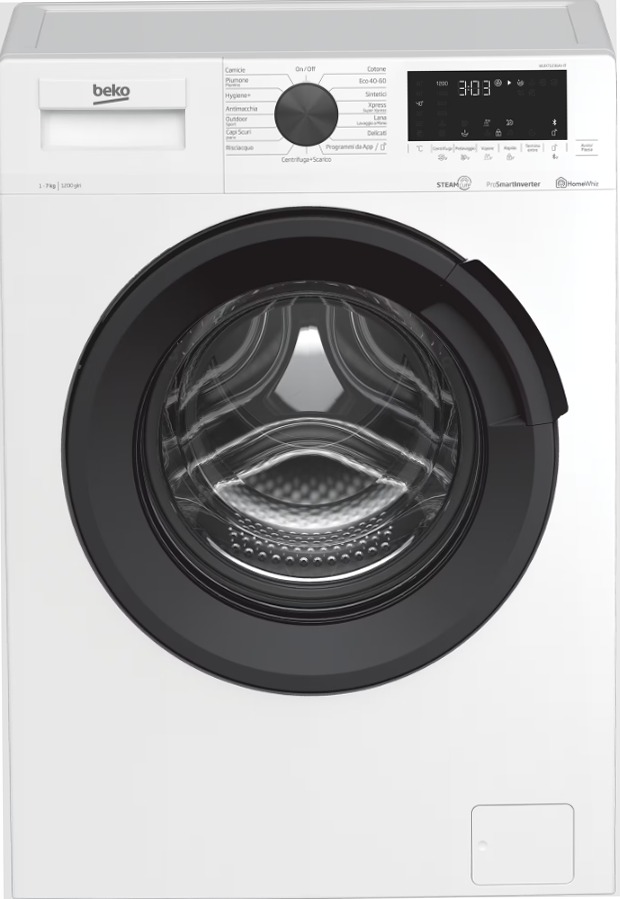 Lavatrice a Vapore SteamCure™ WUX71236AI-IT 1200rpm 7kg Bianco