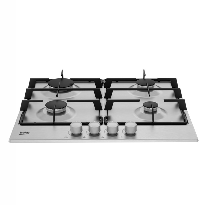 HIAG 64224 SX: 60 cm Gas Piano Cottura da Incasso Acciaio A 4
