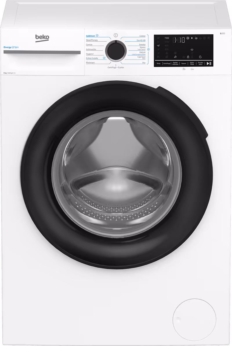 Lavatrice EnergySpin 8Kg, Classe A 1400rpm 8kg Bianco