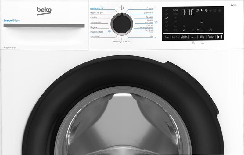 Lavatrice EnergySpin 8Kg, Classe A 1400rpm 8kg Bianco