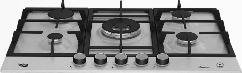 HIAW75226SXE: Piano a Gas PractiClean e FlameAdjust Acciaio 4