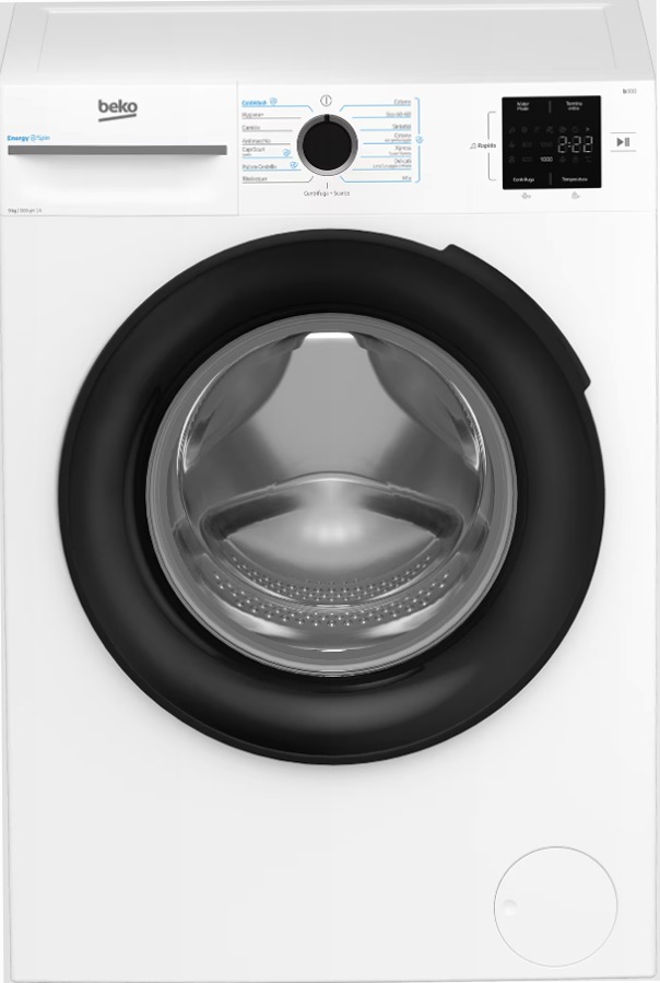 Lavatrice EnergySpin 9kg, Classe A 1200rpm 9kg Bianco