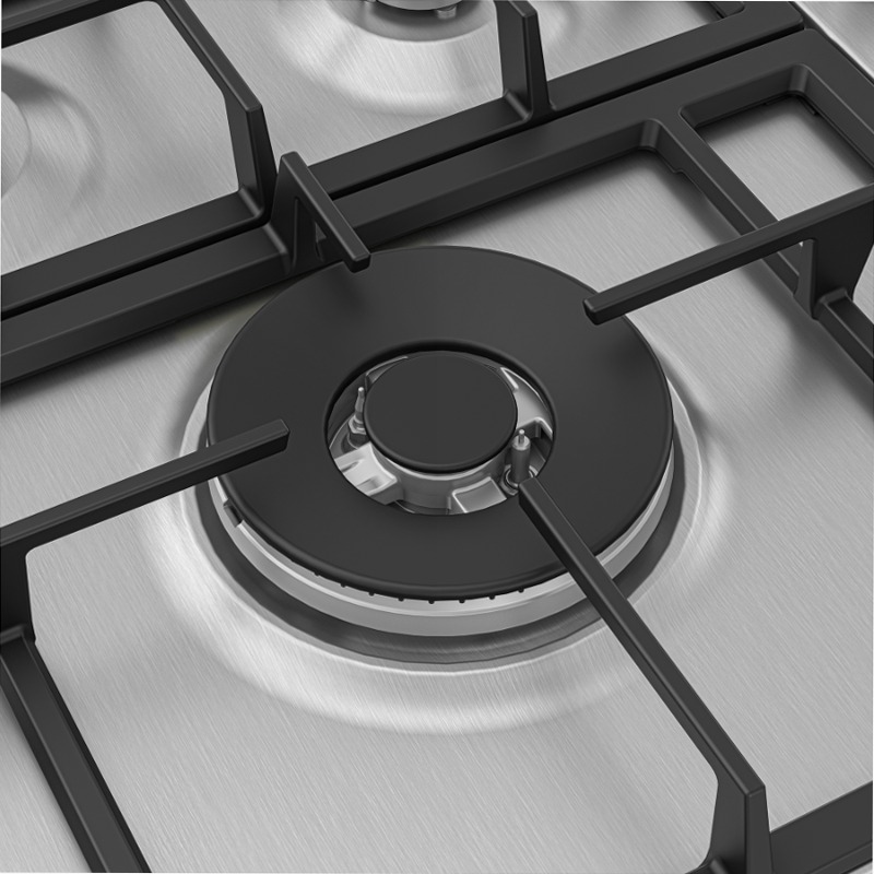 HIAL 75325 SX: Piano a Gas con FlameAdjust Acciaio 4