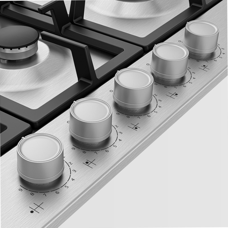 HIAL 75325 SX: Piano a Gas con FlameAdjust Acciaio 4