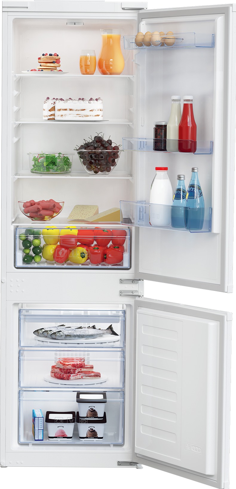 Frigorifero BCSA285K4SN Bianco E Combinato 177.5lt Incasso