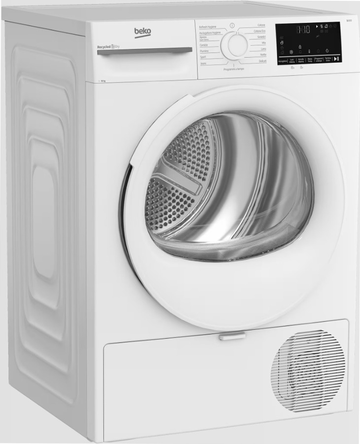 Asciugatrice 10kg Classe C a Pompa di Calore BMT104EW Bianco