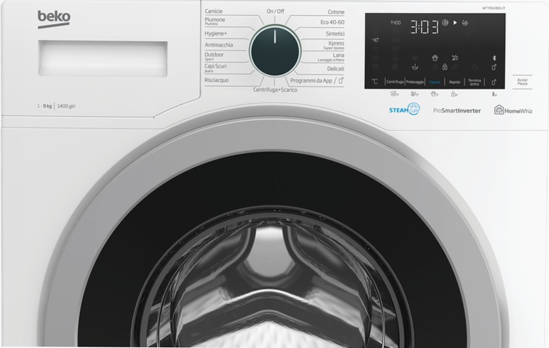 Lavatrice a Vapore SteamCure™ 9 kg 1400rpm 9kg Bianco