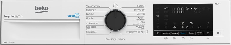 BWU384S: Lavatrice Beyond 8kg Classe A, SteamCure™ 1400rpm Bianco
