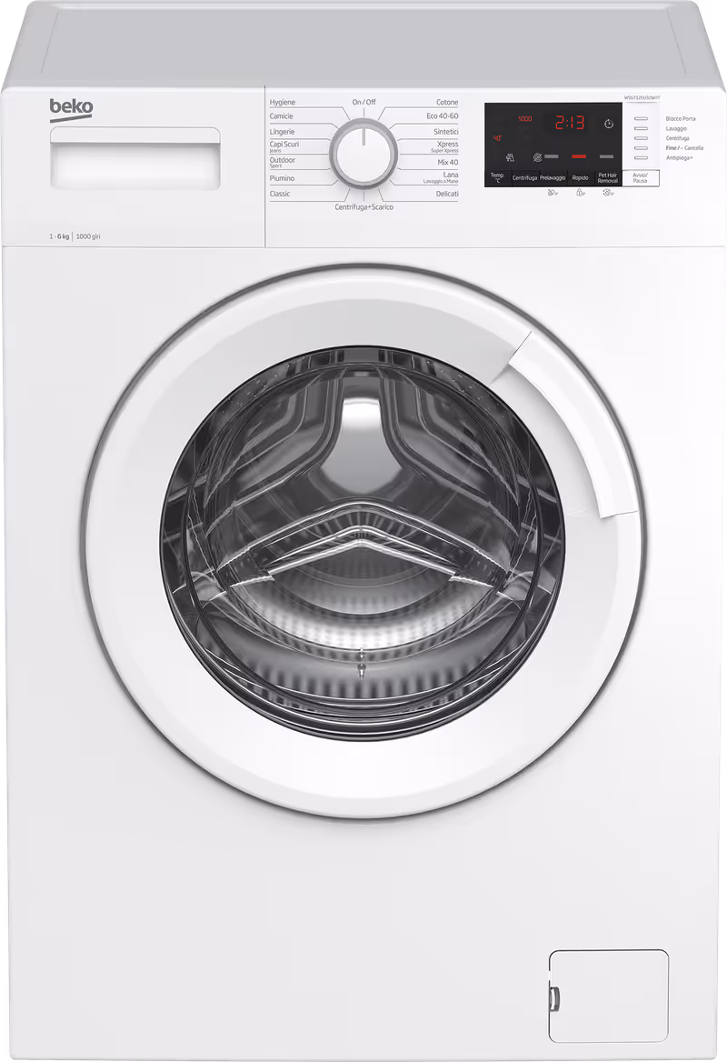 Lavatrice Slim 6 kg WS6T12EU32W/IT 1000rpm 6kg Bianco