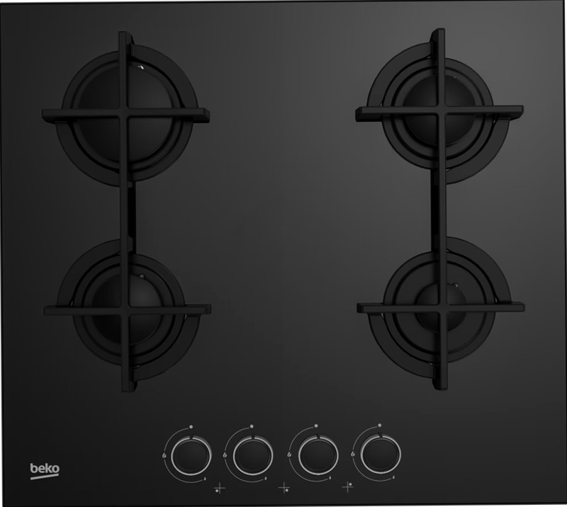 HILG 64225 SB: Piano a Gas 4 Bruciatori 60 cm Nero