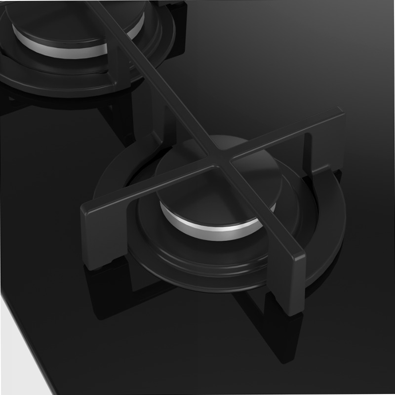 HILG 64225 SB: Piano a Gas 4 Bruciatori 60 cm Nero