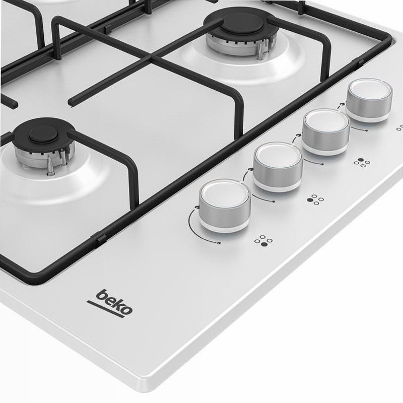 HIGG 64123 SW: Piano a Gas 4 Bruciatori 60 cm Bianco