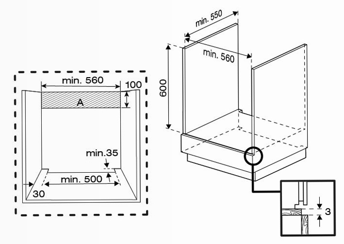 Forno Termoventilato 60 cm, 72 L A Acciaio