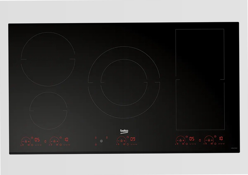 HII 95800 FHT: 90 cm Induzione Piano Cottura da Incasso Nero A 5