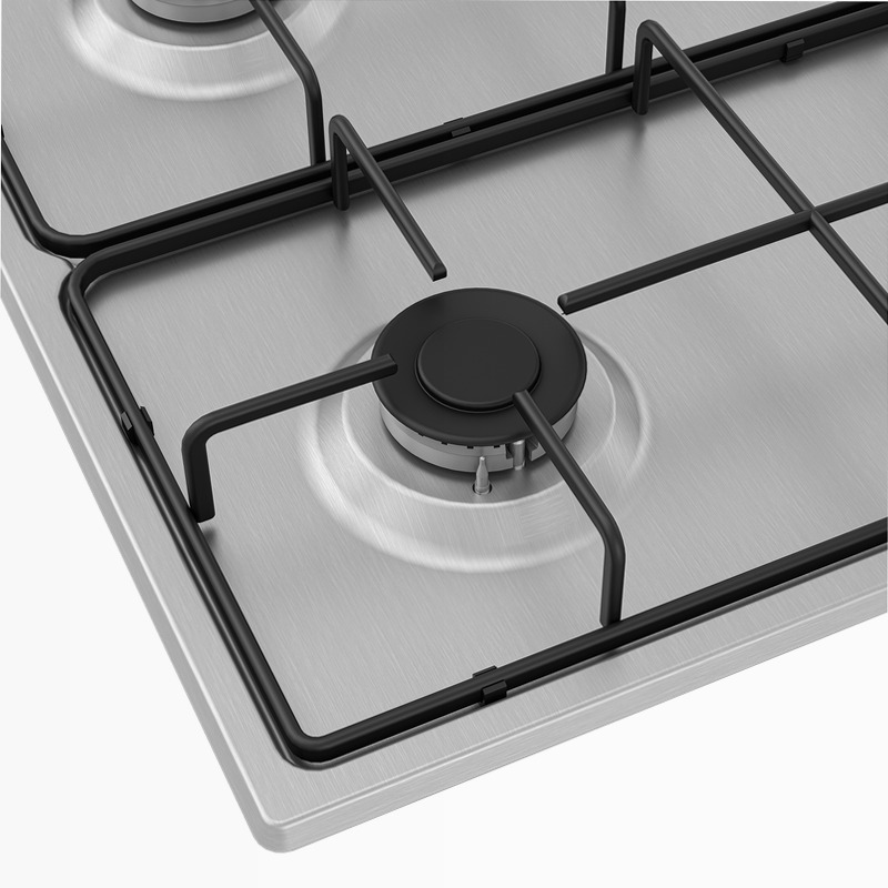 HIGG 641C3 SX: Piano a Gas 4 Bruciatori 60 cm Acciaio